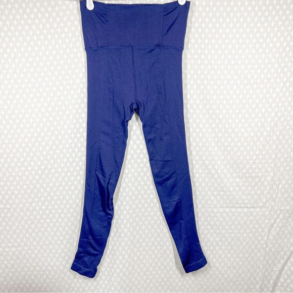 Free People Movement Dark Blue Seamless Ribbed Leggings - Picture 1 of 3